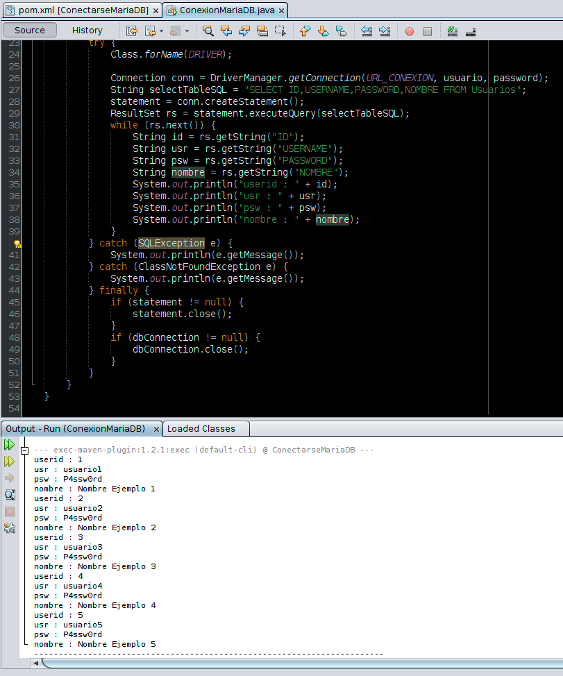 Conexión a base de datos con JDBC en Java
